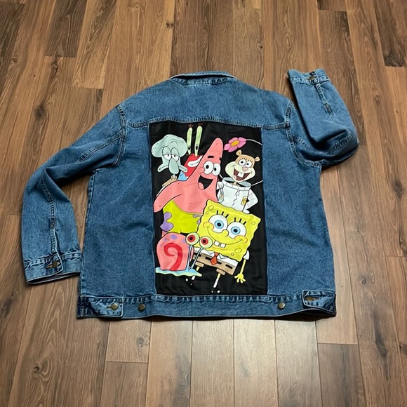 Nickelodeon Jackets & Blazers - Nickelodeon Sponge Bob Oversized Denim Jacket Size 1x Free Ships Same day